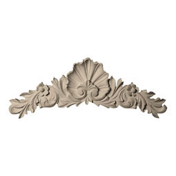 Pearlworks - CT-108 - Approx. 14" x 4-1/4" x 1/2" Shell with leaf and flowers.
