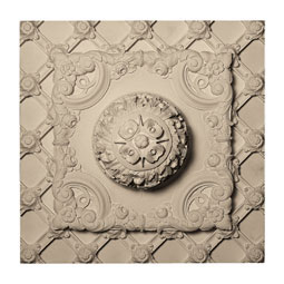 Pearlworks - CEIL-120 - Approx. 16-1/2" x 16-1/2" x 6-1/2" Ceiling tile with finial.