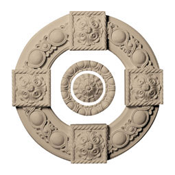 Pearlworks - CEIL-401 - Approx. 14-1/2" x 14-1/2" x 2" ircle with blocks, ring & medallion (set of 3)