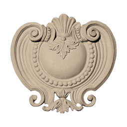 Pearlworks - CP-100 - Approx. 6-3/4" x 6-1/2" x 3/4" Sheild with beads and swag.