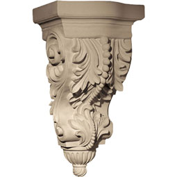 Pearlworks - CB-110A - Approx. 8-1/4" x 15-1/4" x 6" Acanthus with beads, rounded ribbed bottom.