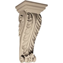 Pearlworks - CB-130B - Approx. 11" x 23-3/4" x 9" Acanthus with beads.