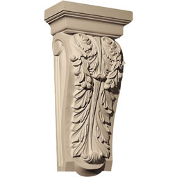 Pearlworks - CB-165 - Approx. 8-3/4" x 17-3/4" x 4-1/4" Acanthus on smooth.