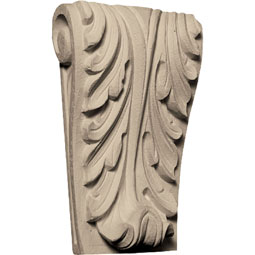 Pearlworks - CB-230A - Approx. 3-1/2" x 4" x 1-1/4" Acanthus leaf, no top.