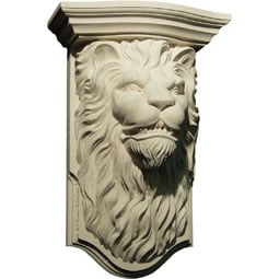 Pearlworks - CB-280B - Approx. 8-1/4" x 12-1/2" x 4-1/2"  Lion's head with top.