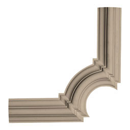 Pearlworks - CE-105 - Approx. 9-1/4" x 9-1/4" x 1" Curved corner detail. Matches MLD-171.