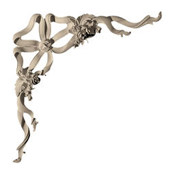 Pearlworks - CE-110B - Approx. 10-1/2" x 10-1/2" x 1" Ribbon and floral corners.