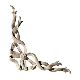 Pearlworks - CE-120B - Approx. 10-1/2" x 10-1/2" x 3/4" Ribbon corners.