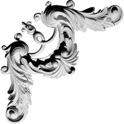 Pearlworks - CE-130A - Approx. 7-1/2" x 7-1/2" x 1" Leaf corners, for moulding intersections.