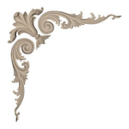 Pearlworks - CE-131F - Approx. 29-1/2" x 29-1/2" x 1-1/4" Set of 3-crest with L&R swags.