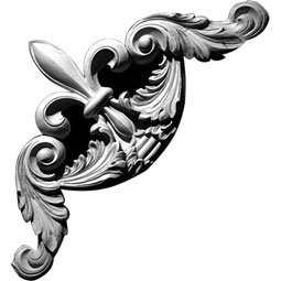 Pearlworks - CE-133 - Approx. 9-1/4" x 9-1/4" x 1" Leaf and crest.