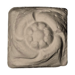 Pearlworks - DC-152A - Approx. 1-1/4" x 1-1/4" x 3/4" Square with floret.