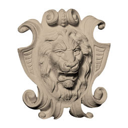 Pearlworks - FACE-113A - Approx. 3 1/2"W x 4"H x 1 1/4"D Lion on elegant shield face