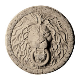 Pearlworks - FACE-114B - Approx. 29"Dia x 5"D, Lion's face