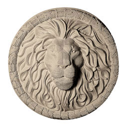 Pearlworks - FACE-118 - Approx. 29" dia. x 5" Thick. Lion's face.