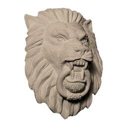 Pearlworks - FACE-122A - Approx. 3" x 3-3/4" x 1-1/4" Lion's face with ring.