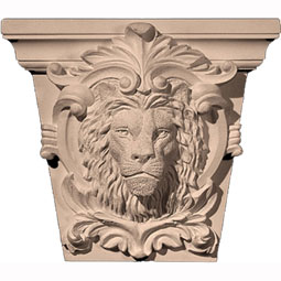 Pearlworks - KS4-1 - Approx. 8" x 6-3/4" x 3-3/4" Lion's face on shield. Designed to fit MLD-184.