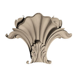 Pearlworks - KS-105A - Approx. 9-3/4" x 6-3/4" x 3" Shell with acanthus leaf. Use with MLD-182 &MLD-183.