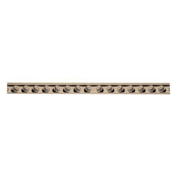 Pearlworks - MLD-161 - Approx. 1-1/2" x 1-1/4" x 10' Medallions with backing end moulding for PANL -116 1-1/4" repeat Minimum radius 26". (Price/Lineal Foot. 5 Foot Minimum)