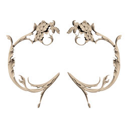 Pearlworks - OL-350 - Approx. 9" x 12" x 1/4" Flower in vine sold as a left and right pair.