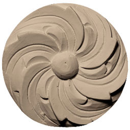 Pearlworks - ROST-103 - Approx. 4-1/2" Dia. x 1/2" Swirl flower.