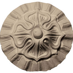 Pearlworks - ROST-127 - Approx. 3-1/4" Dia. x 1-1/4" Flower on Disc Round Rosette