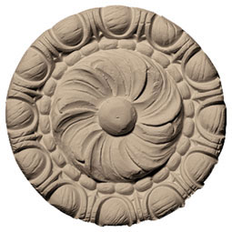 Pearlworks - ROST-146 - Approx. 5-1/4" Dia. x 3/4" Ring with Twisted Floral Center Round Rosette