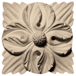  - ROST-276 - Leaves With Flower Square Rosette