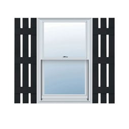 Mid-America - LS3C - Lifetime Vinyl, TailorMade Three Board Spaced, Board-n-Batten Shutters, w/Shutter-Loks (Per Pair)