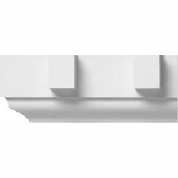 Spectis Moulders Inc. - MD1007 - 10"H x 9 1/8"P, 3 7/8" x 8" Dentil, Dentil Standard Moulding, 12' 0" Length, Urethane
