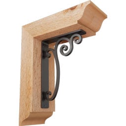 Ekena Millwork - BKTIAV01 - Avery Traditional Ironcrest Rustic Timber Wood Bracket