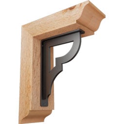 Ekena Millwork - BKTIBR01 - Bradford Traditional Ironcrest Rustic Timber Wood Bracket