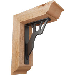 Ekena Millwork - BKTIDA01 - Damon Traditional Ironcrest Rustic Timber Wood Bracket