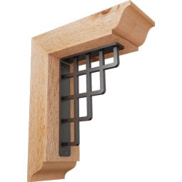 Ekena Millwork - BKTIDI01 - Diane Traditional Ironcrest Rustic Timber Wood Bracket