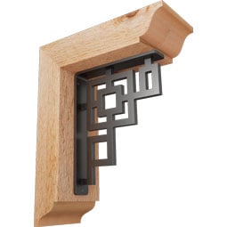 Ekena Millwork - BKTIER01 - Eris Traditional Ironcrest Rustic Timber Wood Bracket