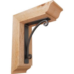 Ekena Millwork - BKTILE01 - Legacy Traditional Ironcrest Rustic Timber Wood Bracket