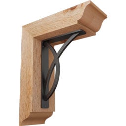 Ekena Millwork - BKTIMI01 - Miller Traditional Ironcrest Rustic Timber Wood Bracket