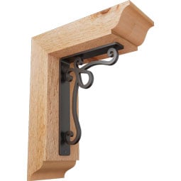 Ekena Millwork - BKTIOL01 - Orleans Traditional Ironcrest Rustic Timber Wood Bracket
