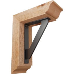 Ekena Millwork - BKTITR01 - Traditional Traditional Ironcrest Rustic Timber Wood Bracket