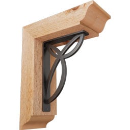 Ekena Millwork - BKTIVE01 - Versailles Traditional Ironcrest Rustic Timber Wood Bracket