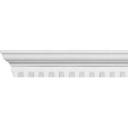 Spectis Moulders Inc. - MD1285 - 3 7/8"H x 2 1/4"P, 3/4" x 3/4" Dentil, Dentil Crown Moulding, 12' 0" Length, Urethane