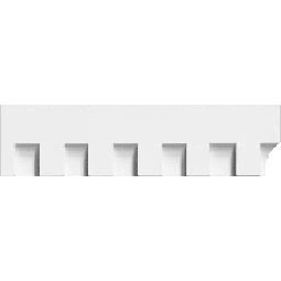 Spectis Moulders Inc. - MD1287 - 4 1/2"H x 1 1/8"P, 1 1/2" Dentil, Dentil Standard Moulding, 12' 0" Length, Urethane