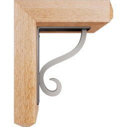 Ekena Millwork - BKTIAS04 - Ashford Craftsman Ironcrest Rustic Timber Wood Bracket