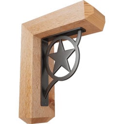 Ekena Millwork - BKTIAU04 - Austin Craftsman Ironcrest Rustic Timber Wood Bracket