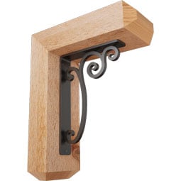 Ekena Millwork - BKTIAV04 - Avery Craftsman Ironcrest Rustic Timber Wood Bracket