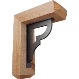 Ekena Millwork - BKTIBR04 - Bradford Craftsman Ironcrest Rustic Timber Wood Bracket