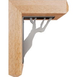 Ekena Millwork - BKTIDA04 - Damon Craftsman Ironcrest Rustic Timber Wood Bracket