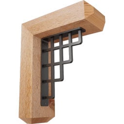 Ekena Millwork - BKTIDI04 - Diane Craftsman Ironcrest Rustic Timber Wood Bracket