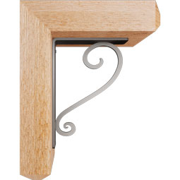 Ekena Millwork - BKTIED04 - Edwards Craftsman Ironcrest Rustic Timber Wood Bracket