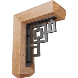 Ekena Millwork - BKTIER04 - Eris Craftsman Ironcrest Rustic Timber Wood Bracket
